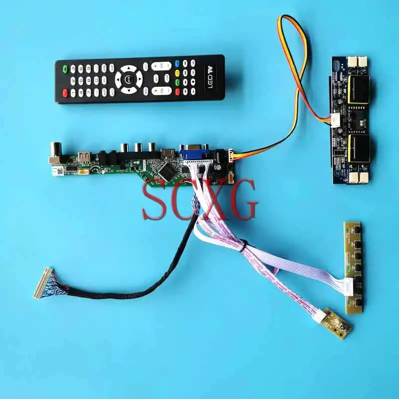 

Плата контроллера матрицы светодиодного ЖК-дисплея подходит для M190EN01 M190EN02 4CCFL 19 "30-контактный LVDS VGA AV USB HDMI-совместимый Комплект «сделай сам» 1280*1024