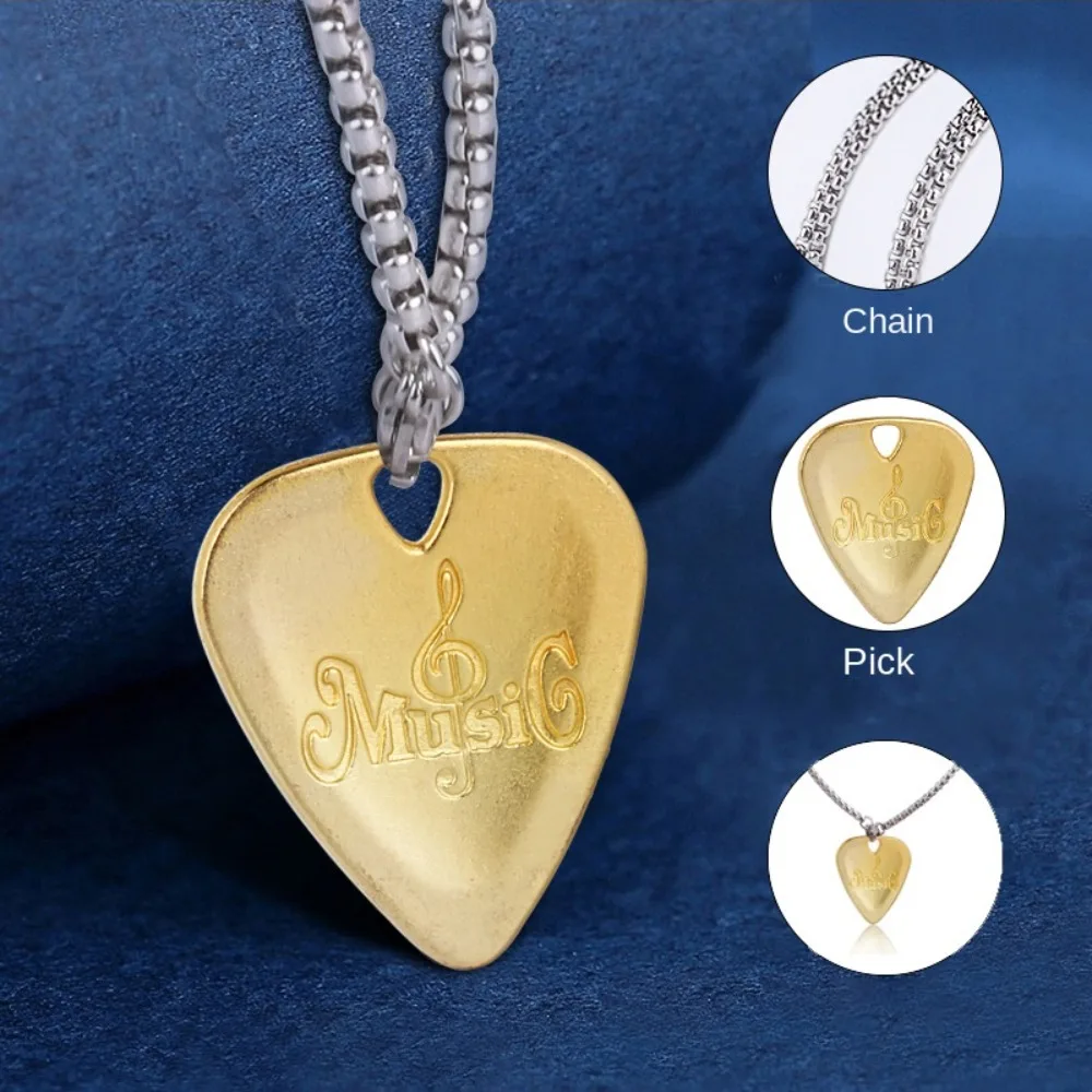 Ожерелье-медиатор для гитары жесты треугольный металлический медиатор клейкая