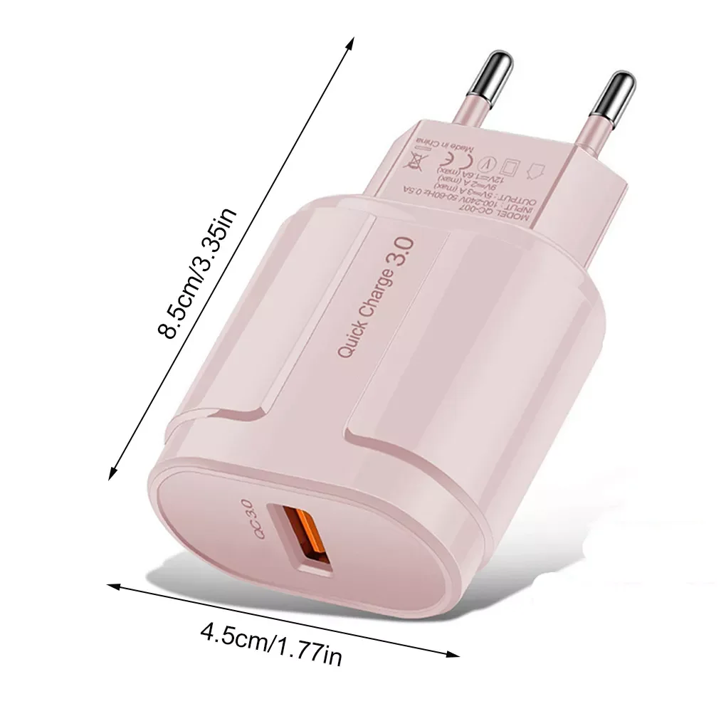 

18w Quick Charger For Samsung QC3.0 USB Charger Wall Mobile phone Charger for iPhone For Huawei Tablet Fast Charging