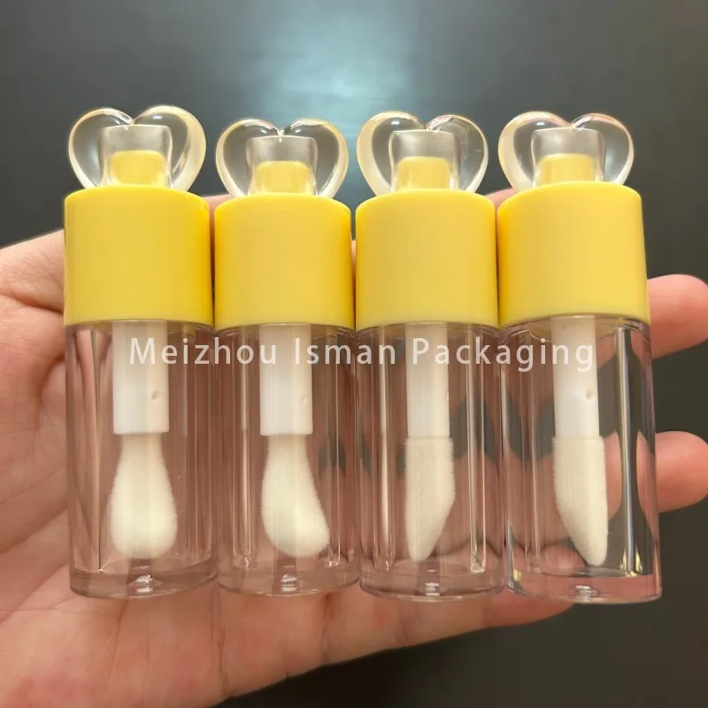 50 шт. пухлый прозрачный топ в форме сердца 5 мл пластиковый красочный