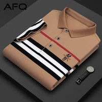 brand paul polo shirt high end embroidery mens short sleeved t shirt cotton lapel business casual striped half sleeve fashion