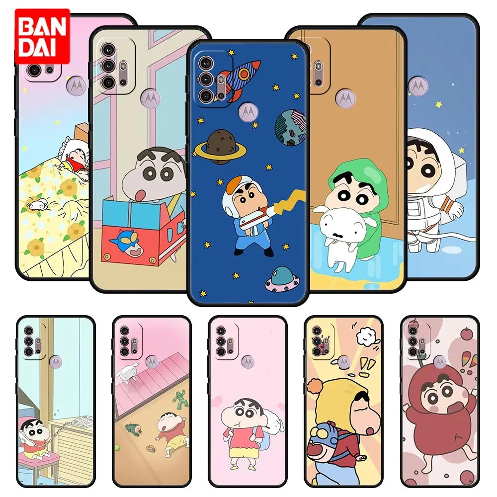 

Cover Case for Motorola G30 G31 G50 G60 G60S G8 G9 G200 Power Lite Plus Play 5G Capinha Thin Cartoon Crayons Shin-Chan Anime