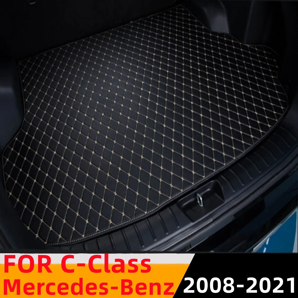 

Sinjayer Car AUTO Trunk Mat ALL Weather Tail Boot Luggage Pad Carpet Cargo Liner Cover Fit For Mercedes-Benz C Class 2008-2021