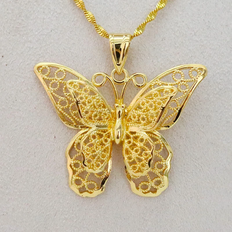 

Кулон в виде Золотой эфиопской бабочки, ожерелье в виде эфиопской бабочки, свадебный подарок, африканская/Арабская монета