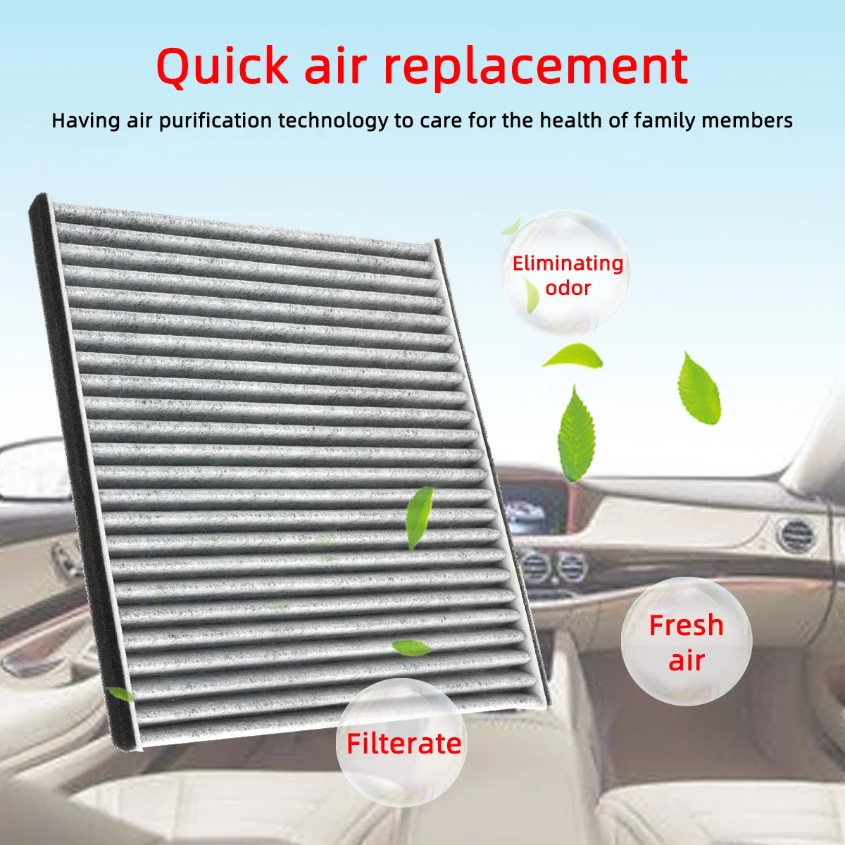 Воздушный фильтр с активированным углем для Toyota FJ Cruiser 2007-2014 CF9846A 63210-AG000 63210-AG001