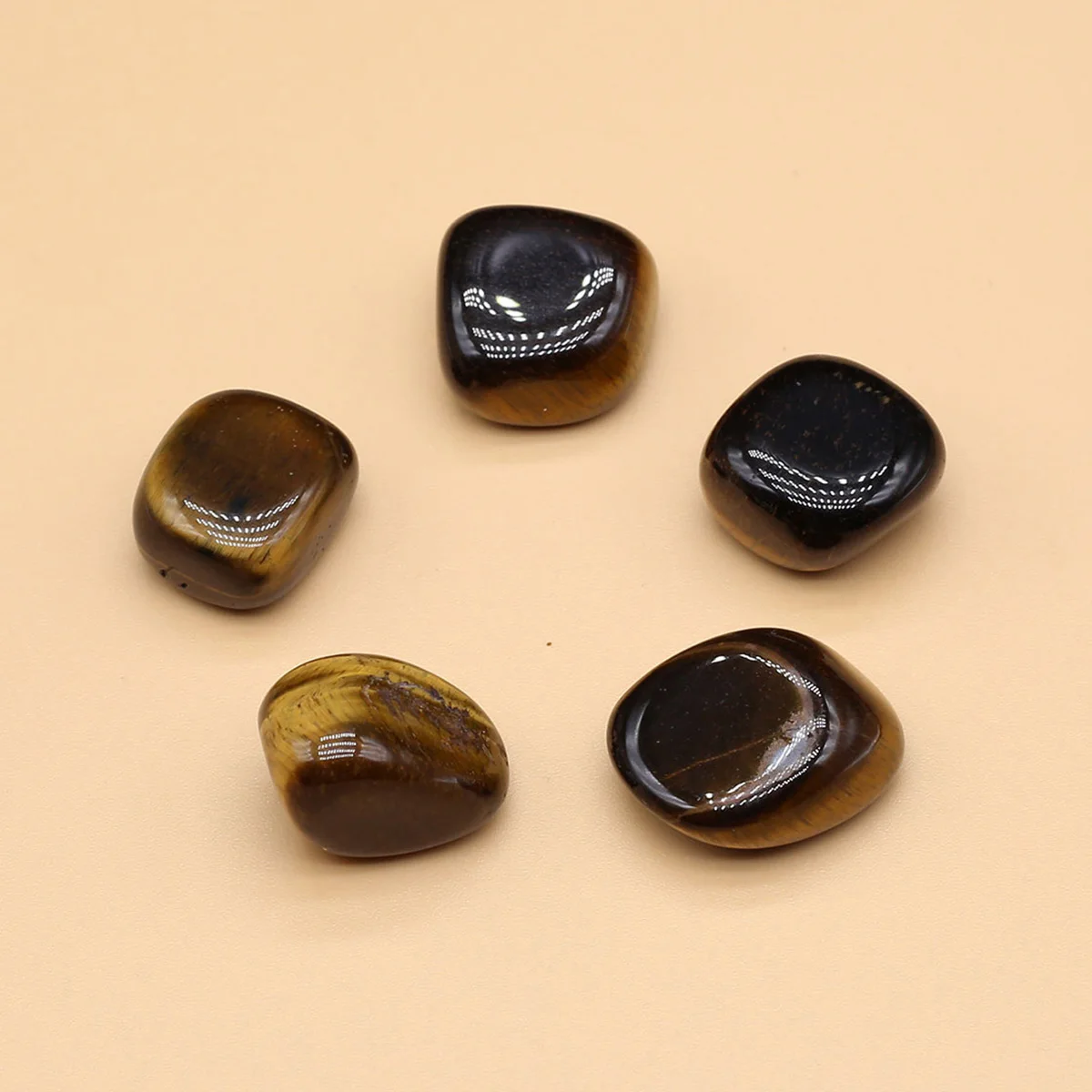 

Natural Stone Ornament Irregular Tiger Eye Stone Gemstone Healing Landscape for Jewelry Making Research Conference Room
