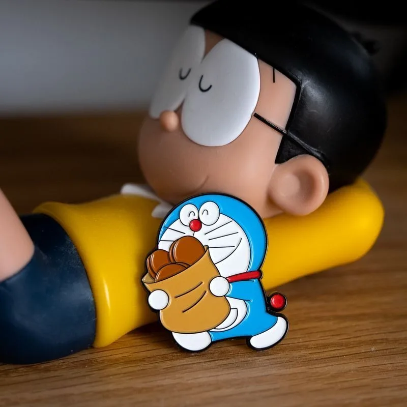 Значок Doraemon Ding Dong Cat из японского сплава креативный индивидуальный значок для