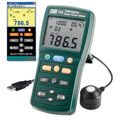 

TES-132 recording solar power meter solar radiation transmittance tester