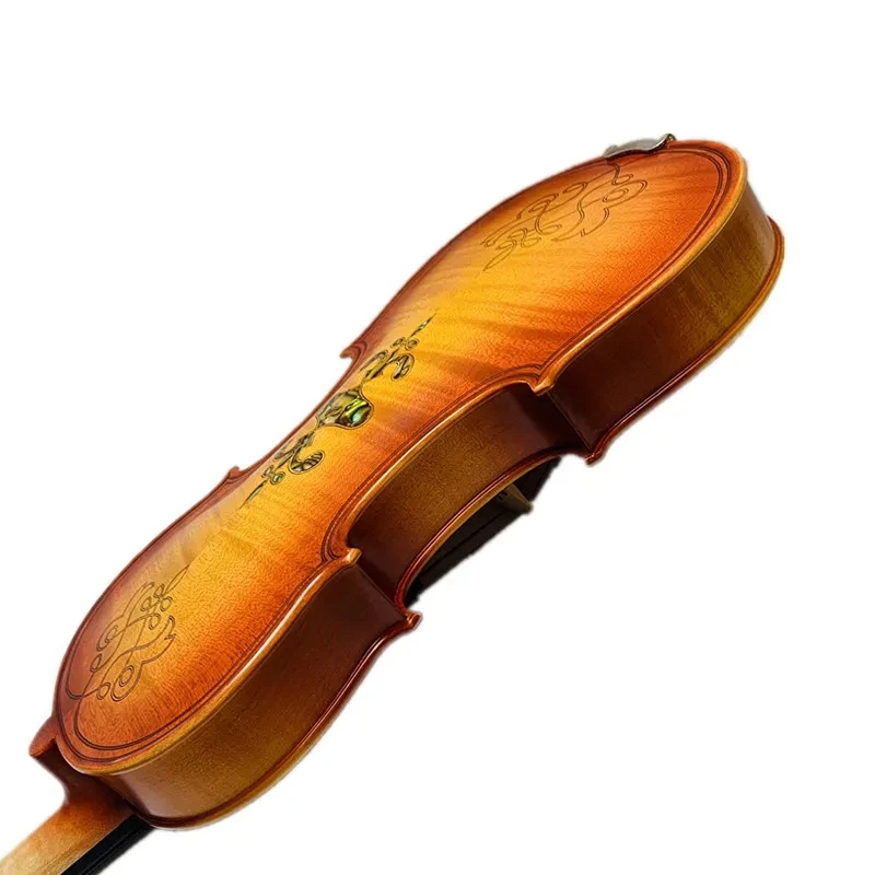 Фото Скрипка ручной работы в стиле Strad Song Maestro 4/4, фитинги из бокса, инкрустированная красивой оболочкой и обратно, большой и мощный звук #14401 №4