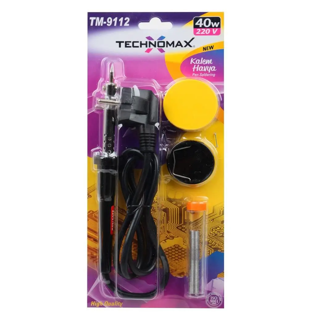 

Паяльник Technomax, 40 Вт, ручка, полный комплект для ремонта, охоты, кемпинга, дома, автомобиля, отеля, ресторана
