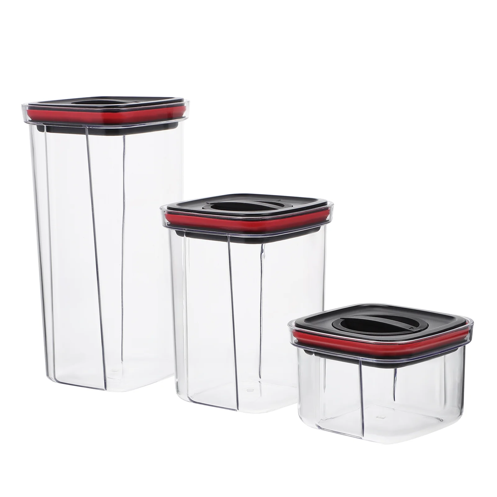 

3Pcs Jam Storage Bottle Plastic Storage Jar Kitchen Grain Holder Bar PET Jar