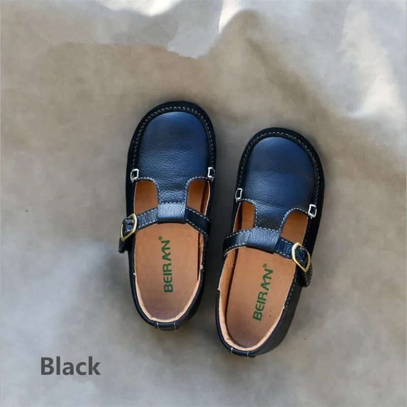 Школьная кожаная обувь в стиле ретро для девочек новинка весны 2022 модная детская