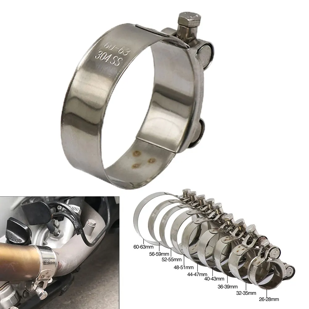 

Зажим для выхлопной трубы мотоцикла 26-63 мм глушитель из нержавеющей стали фиксированный суппорт