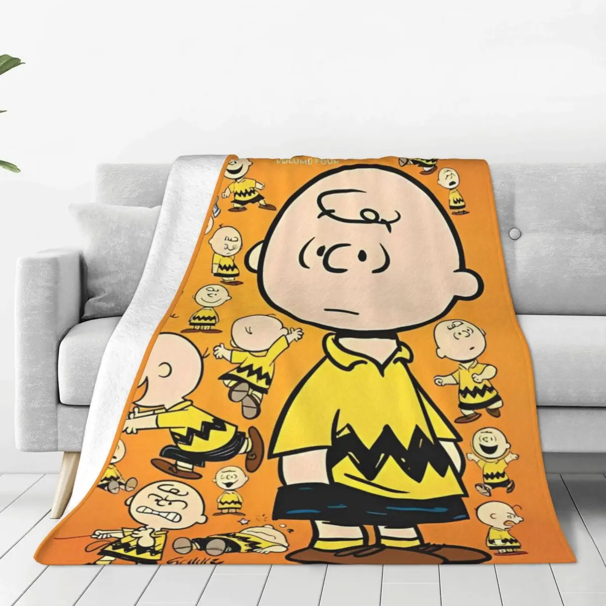 Супер мягкое плюшевое одеяло Snoopy в виде арахиса для мальчиков и девочек