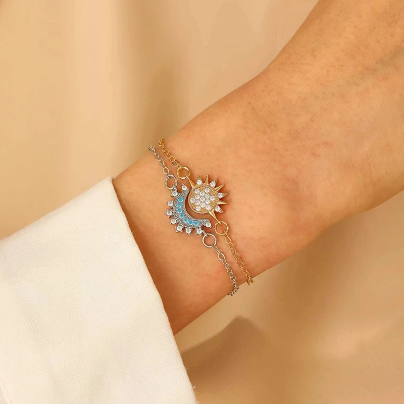 Классический персонализированный браслет с подвеской в виде блестящей звезды и