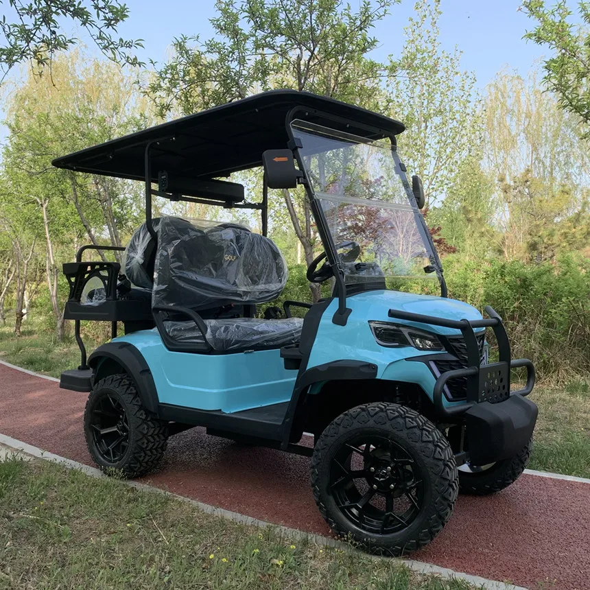 Лучшая цена на электрические тележки для гольфа в США 4 места 72 В литиевая батарея