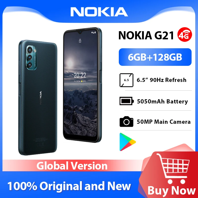 Nokia G21 6GB 128GB 4G Smartphone 6.5 inch Display 5050mAh B