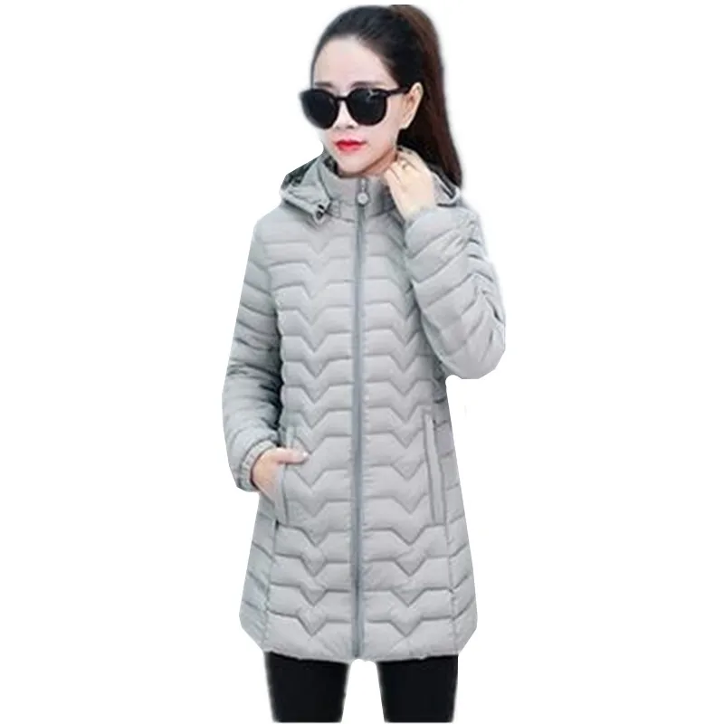 

Female Winter Jacket Women With Hood Cotton Clothing Coat Women Loose Size Warm Winter Stripe Long Jacket Parka Womans 5XL 6XL