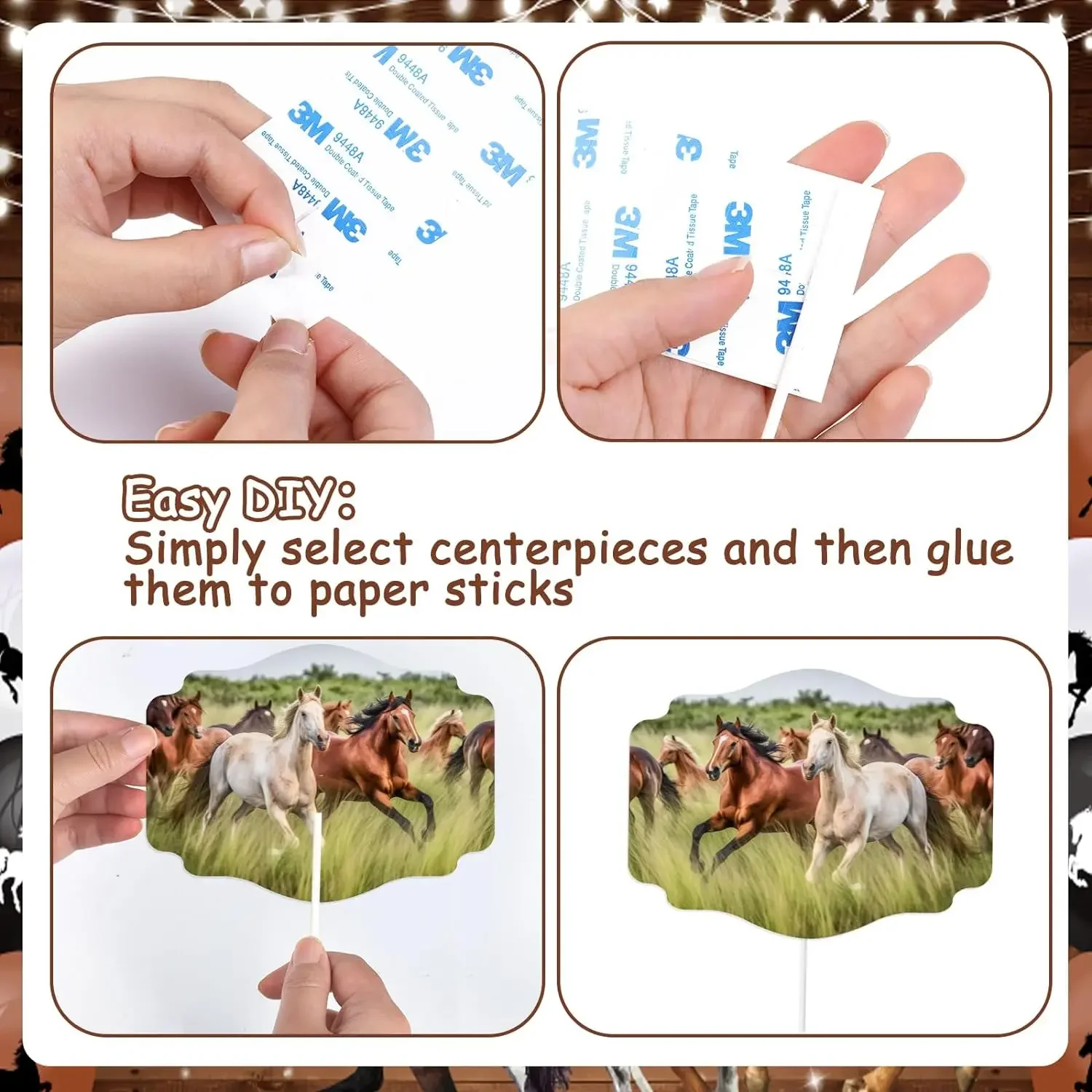 Центральные части лошадей настольные панели гоночный декор тематика Бохо лошади