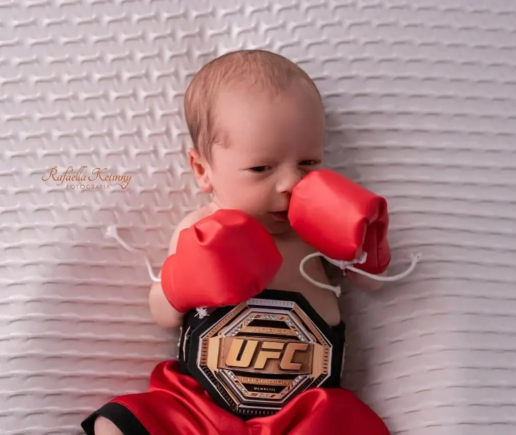Simulation Mini Red Sanda Free Fight Glove Newborn Photography Props Set for Baby Photo Boxing Pants Gloves Prop Accessories |