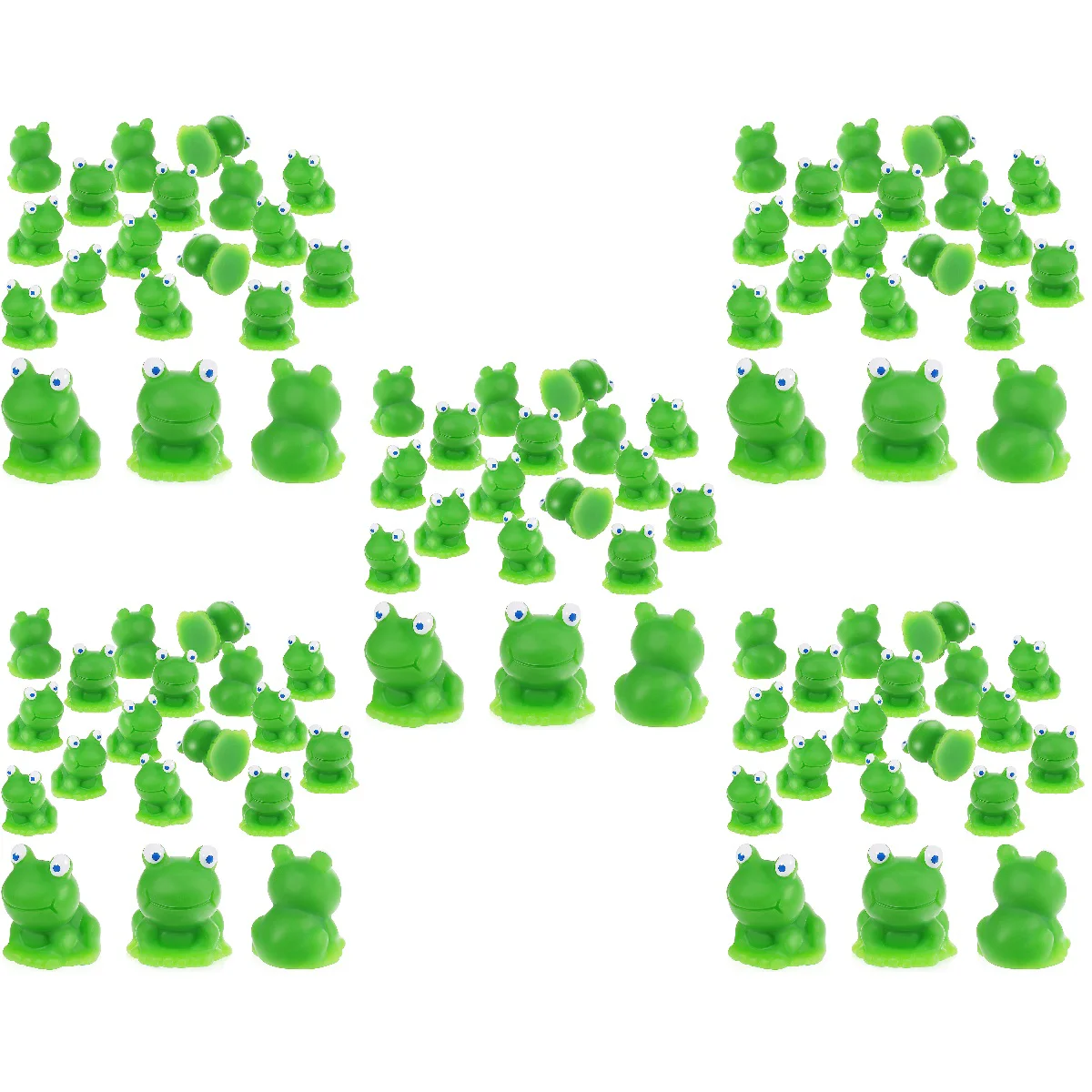 100 Pcs Little Frog Frogs Decors Figurines Mini Toy Small Ornaments Statues Resin Number Toys