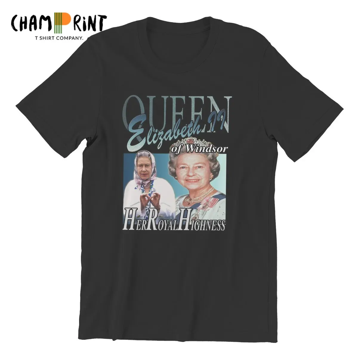 

HRH Queen Elizabeth Ii Vintage Men T Shirts Jubilee Platinum Cool Tee Shirt Short Sleeve Crew Neck T-Shirt Pure Cotton Clothing