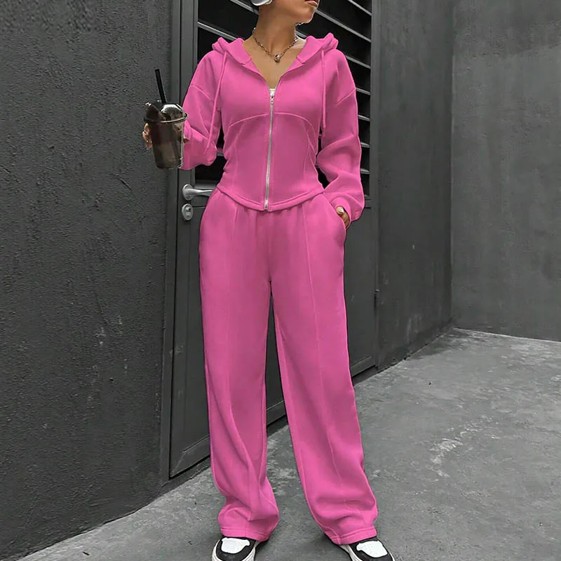 Женский спортивный костюм из двух предметов толстовка с капюшоном и длинные