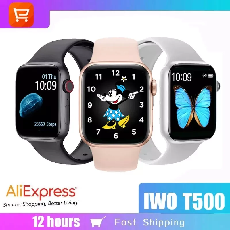 

IWO 14 Watch 7 T500 Smart Watch Bluethooth Call Heart Rate Blood Pressure Waterproof Women Men SmartWatch Pk IWO13 W37Pro X8 Max