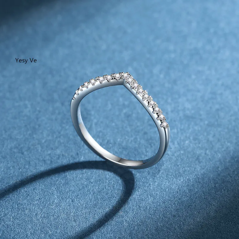 Yesy Ve женское серебряное кольцо 925 муассанит роскошное модное на указательный