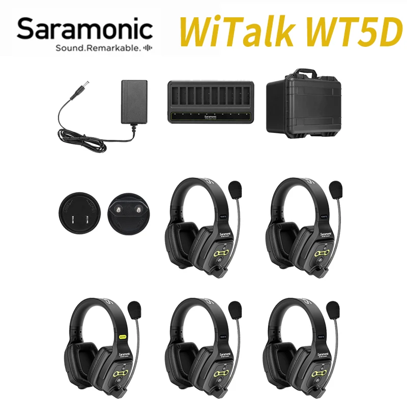 

Полнодуплексная беспроводная гарнитура Saramonic WiTalk WT5D, гарнитура 1-to-4, 400 м, передает наушники с дистанционным управлением, микрофон