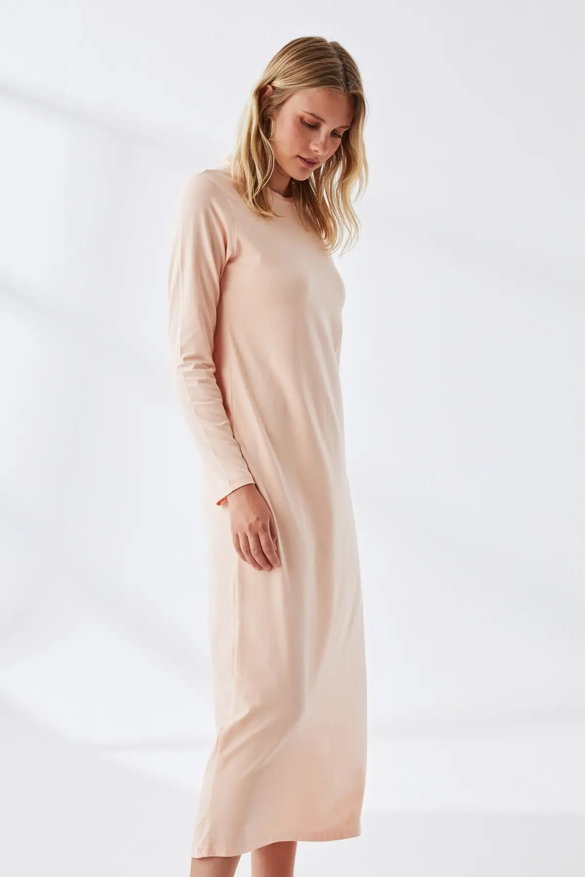 

Natural Basic Dress Fashion Muslim Women Hijab Dress