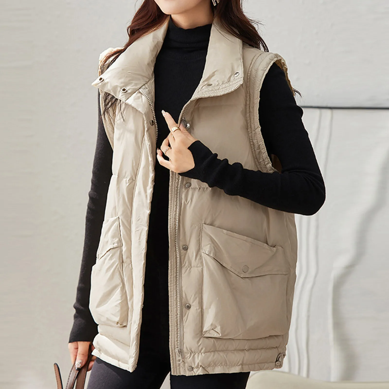 

Пуховик женский, новинка 2022, женский пуховик на белом утином пуху, высококлассный жилет, пальто, рубашка, женская одежда