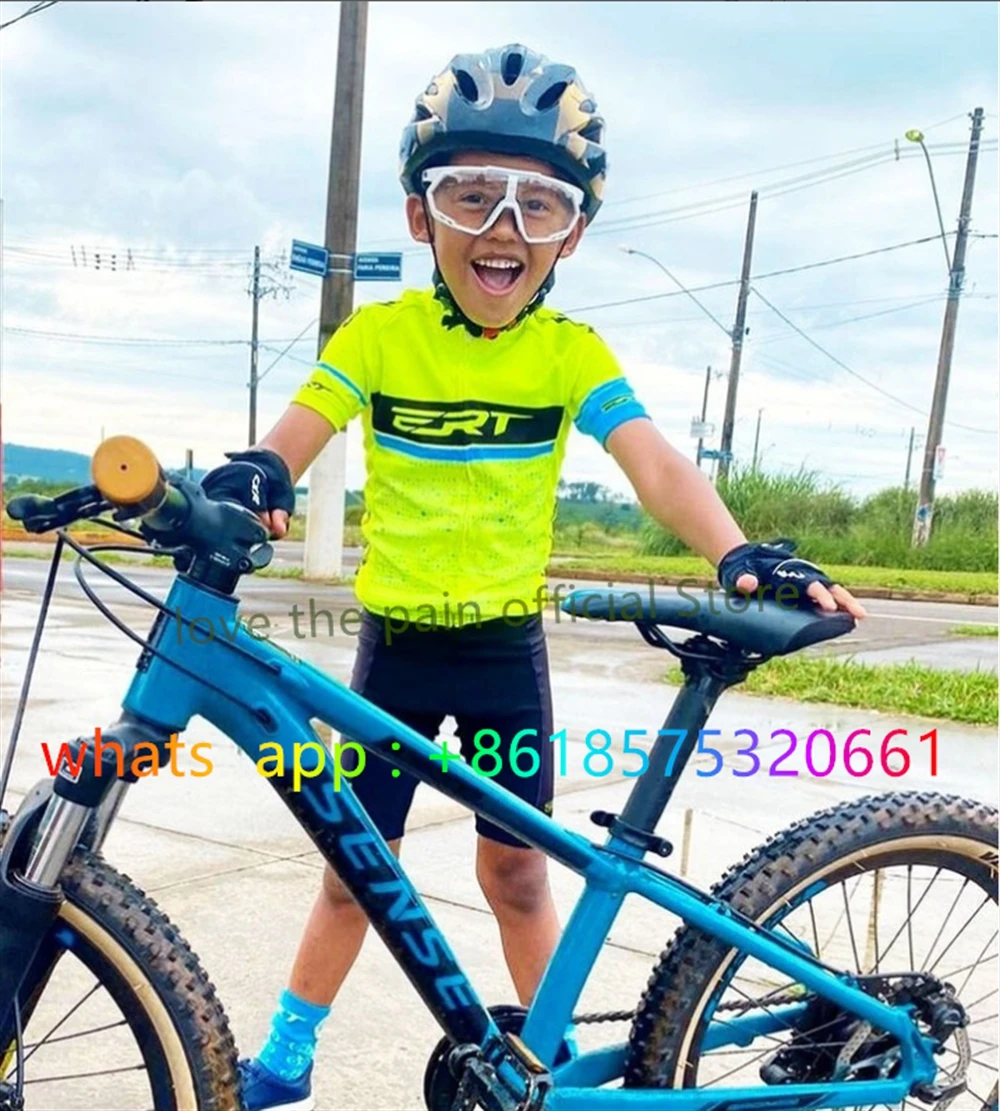 Kids Cycling Clothing Summer Breathable Jersey Shorts Set Biking Suit Children Short Sleeve Mtb Cycling Wear 2022 New
