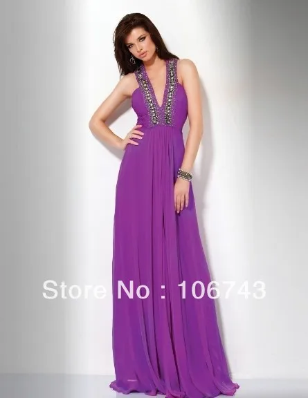 

free shipping 2016 new design vestido de festa Formal Pageant sexy Elegant party prom purple long chiffon evening gown dresses
