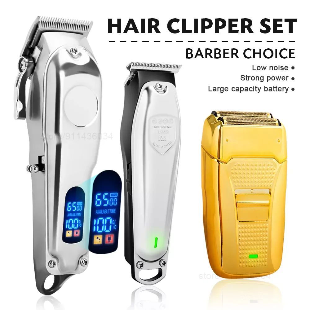 

Barber Shop Hair Clipper Set Electric Hair Trimmer Cordless Shaver Trimmer Electric Shaver Barber Hair Cutting Machine for Men