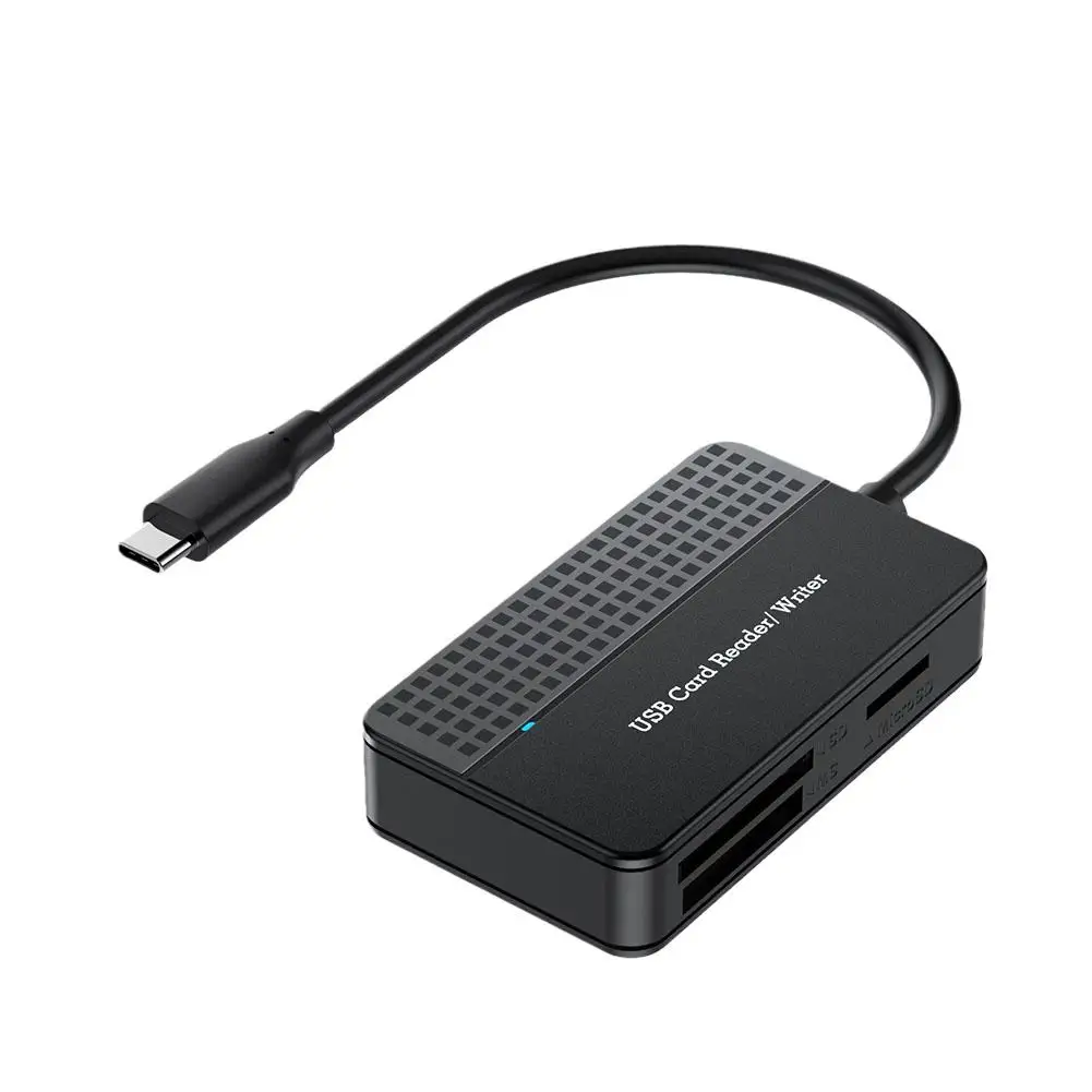 Новейший адаптер для чтения карт 4-в-1 USB3.0/USB-C SD TF CF MS Компактный флэш-карт