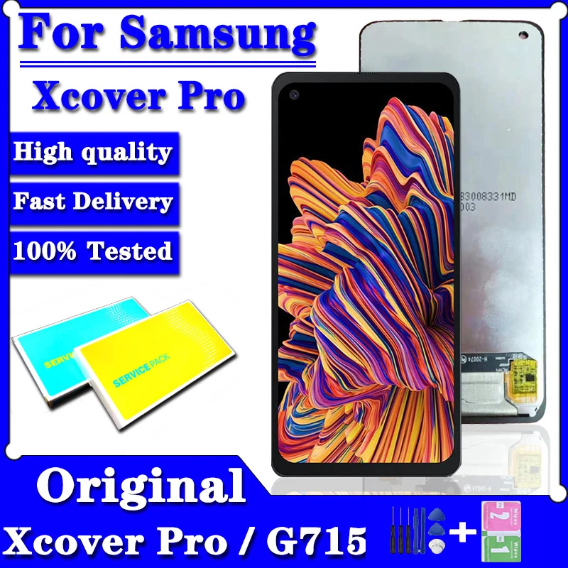 

Оригинальный ЖК-дисплей 6,3 "G715 для Samsung Galaxy X Cover Pro G715FN, ЖК-дисплей с сенсорным экраном и дигитайзером в сборе, Xcover Pro SM-G715FN/DS