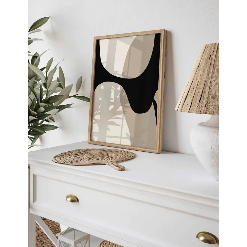 Современная Минималистичная нейтральная галерея Настенная картина черного и