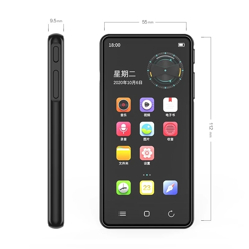 RUIZU H8 Android WiFi MP4 плеер Bluetooth 5 0 полный сенсорный экран 4 дюйма 16 Гб музыкальный видео