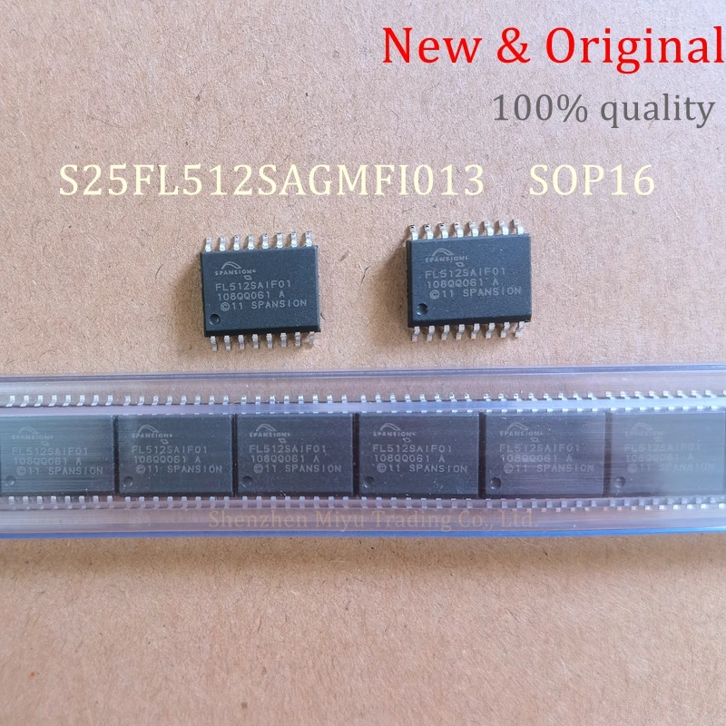 

1PCS S25FL512SAGMFI013 S25FL512SAGMFI SOP16 S25FL512 SOP-16 New Original Genuine NOR FLASH Memory IC Chip