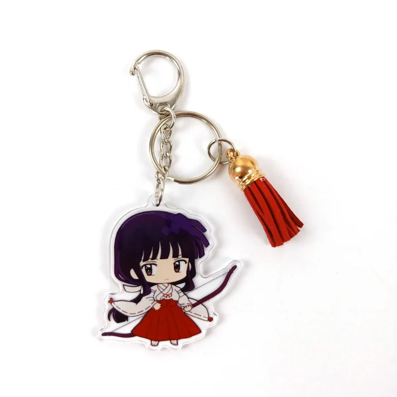 Мужской акриловый брелок для ключей женский аниме подвеска девочек Higurashi Kagome |
