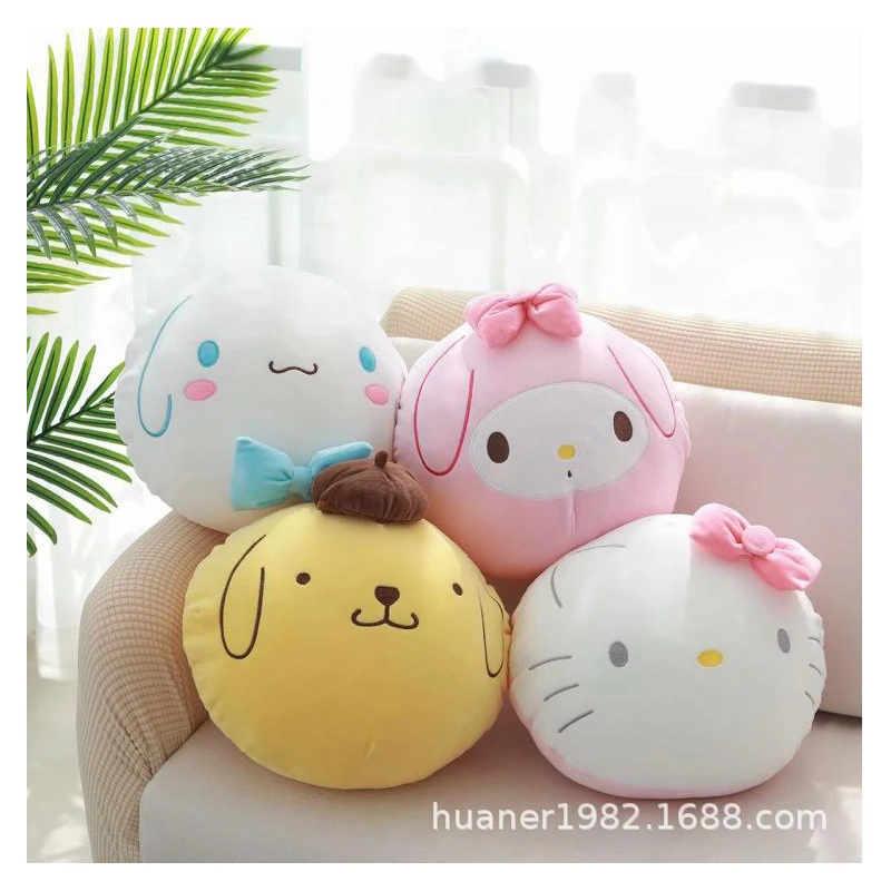 

Sanrioed Kittys My Melody Cinnamoroll Pom пурин плюшевая игрушка пуховая хлопковая Маленькая подушка подушки для детей подарок на день рождения для девочек