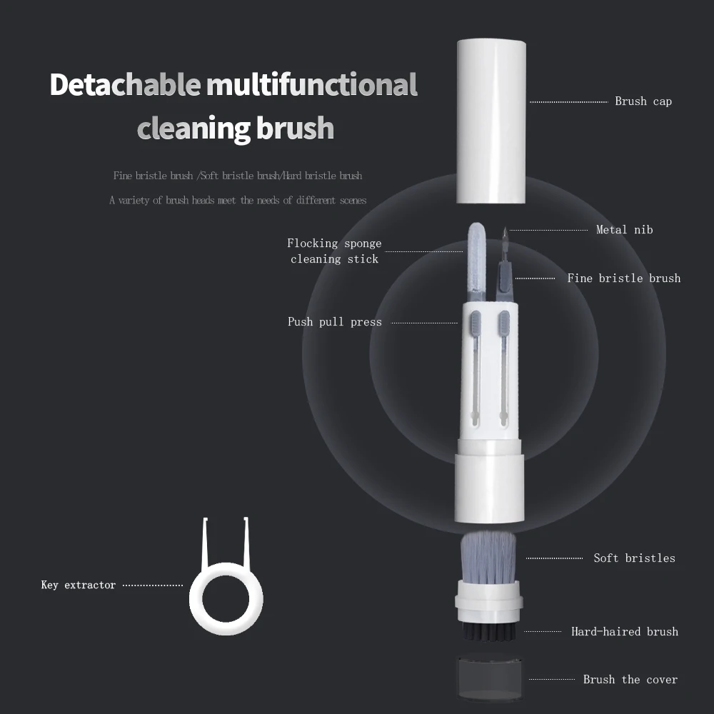 

Laptop Cleaner Cleaning Tools Dust Cleaning Brush Multifunctional Electronics Cleaner For Headset Keyboard For Earbud Cell Phone