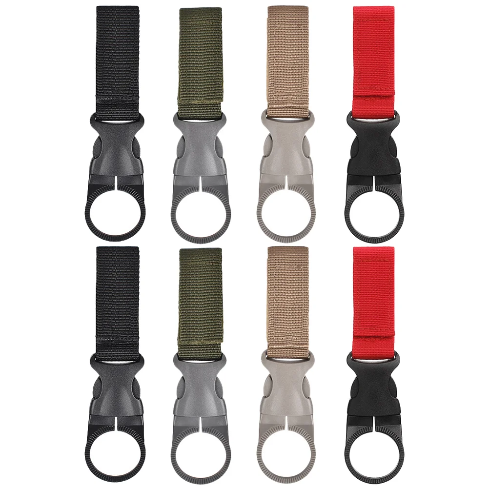 

8pcs Outdoor Gear Clip Band Carabiner Bottle Buckle Hook Holders