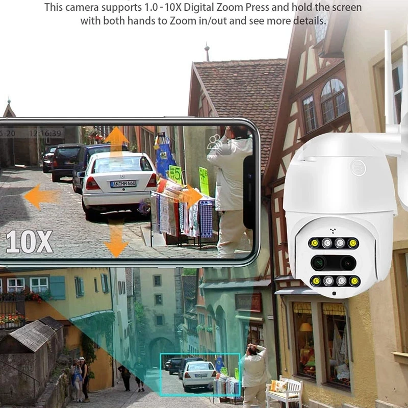 HONTUSEC 8X зум PTZ IP-камера 3MP HD камера безопасности цветная уличная скоростная