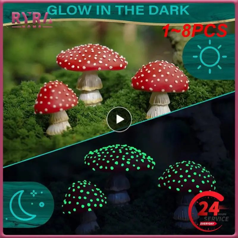 

Мини-Грибы из смолы, 1 ~ 8 шт.