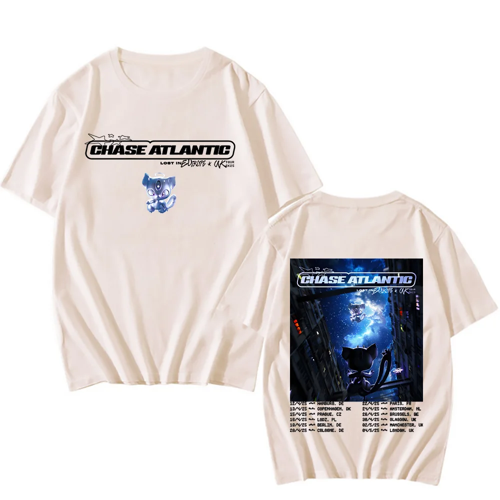 Фото Футболки Chase Atlantic Lost in Europe and UK Tour, новые хлопковые футболки высокого качества, топы с короткими рукавами, женские и мужские футболки большого размера №4
