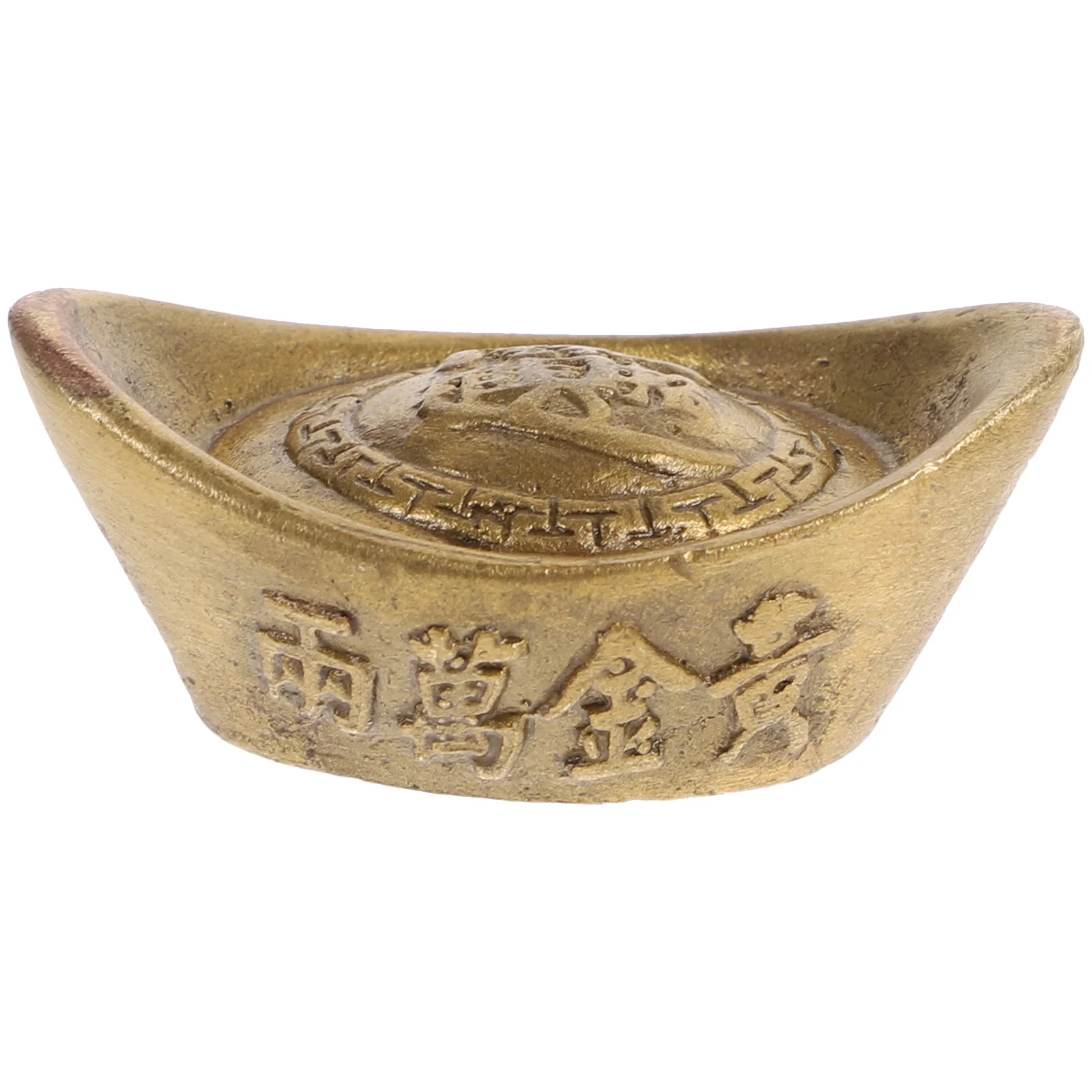 

Ingot Chinese Wealth Gold Yuan Bao Ingots Lucky Statue Money Golden Luck Ornament Decor Figurine Fortune Decoration Ancient Tone