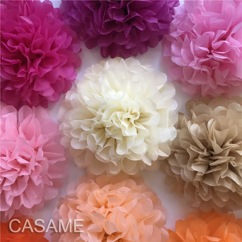

38cm 1000 pcs 15" Tissue Paper Pom Poms pompom Party Wedding Shower Flower Balls Decoration many Colors home