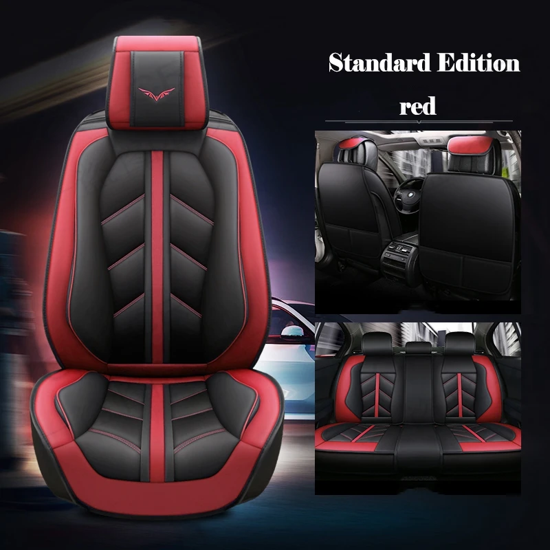 

CRLCRT Black Automotive Leather Seat Cover All Seasons for BYD F0 F3 F3R G3 G3R L3 F6 G6S6 E6 E6 M6 SURUI
